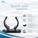 MARINE CITY Black Nylon Ladder Hooks - Pack of 2 | Easy Access Holder Bracket for Boats & Yachts | Light Weighted & Best Grip 1-1/2 Inches Pole Storage Clip - Buy Online on SooperMarket.com