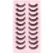 Parriparri Russian Strip Lashes - 10 Pairs Curly False D Curl Volume Lashes - Buy Online on SooperMarket.com