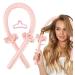 Heatless Curling Rod Headband No Heat Wave Hair Curlers Styling Tools for Long Medium Hair Make Soft And Shiny (Pink)