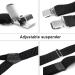 Peoyoye Adjustable 4cm Braces for Men & Women | Durable Elastic with Strong Metal Clips - Black 3 Clips - Buy Online on SooperMarket.com