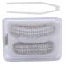 Dentures Gold Plated Brass Hip Hop Denture Set Tooth Decorative Bracket for Festivals(silver)