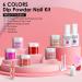 Lavender Violets 12 Pcs Dip Powder Nail Kit 6 Colours Nude Pink Shimmer Salmon Bright Red Dipping Powder Liquid Set with Base & Top Coat Activator Starter French Nail Art Manicure M208 - Buy Online on SooperMarket.com