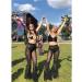 Women's Mesh Sheer Flared Bell Bottom Pants - Medium Black | Dance Festival Clubwear - Buy Online on SooperMarket.com