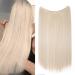 Secret headband wire in natural hair extension rubber band hair parts ombre for women 50cm straight -bleach blonde 50 cm bleach blonde