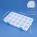 Benecreat 4 Pack Large Transparent Plastic Storage Box with Adjustable Dividers - 18 Grids for Jewelry Beads, Tools, and Craft Accessories - 9.4x5.7x1.18 Inch - Buy Online on SooperMarket.com