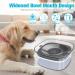 UPSKY 70oz No Spill Dog Water Bowl - Large Capacity Slow Feeder & Transparent Dispenser for Dogs and Cats - Travel-Friendly Design - Grey - Buy Online on SooperMarket.com