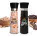 Himalayan Chef Pink Salt and Pepper Grinder Set - Adjustable Ceramic Grinders - Tall Glass Shakers - Large Salt and Pepper Mills (5351AX2) - Buy Online on SooperMarket.com
