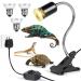 Tortoise Heat Lamp 50W UVA UVB Basking Lamp with 360 Rotatable Clip & Power Adapter 30cm Rotatable Gooseneck with 3 x 50W Heat Bulb Heating Light for Reptiles Lizard Turtle Snak Aquarium