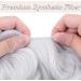 Silver Grey Messy Hair Bun Ponytail Extension Scrunchie for Women - 45g - Buy Online on SooperMarket.com