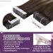 Laavoo Real Hair Extensions - Balayage Brown Tape-In Extensions Ombre 60cm 50g 20pcs #4/18/4 - Buy Online on SooperMarket.com