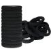Hanyousheng Elastic Hair Bands 50 Pcs Hair Ties Hair Bobbles Ponytail Holder Headbands 8 mm Soft Seamless Hairbands No Metal Hair Bobbles Elastic Hair Bands for Women Men Girls Kids (Black) 50 Count (Pack of 1)