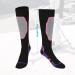 Cosmos Over the Calf Ski Socks - Warm Cotton Socks for Winter Sports (Black & Purple) - Buy Online on SooperMarket.com