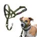 Halti head harness-prevents your dog from pulling on a leash simple adjustment light with a padded nose strap anti-train neck band for small dogs (size 1 forest green) forest green 1