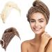 Jseng Microfiber Hair Towel Wrap for Women with Cute Bowtie 2Packs Fast Drying Hair Towel Hair Turbans for Curly Long Wet Hair Turban Cream+brown