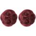 REECHO 2 PCS Mini Claw Clip in Messy & Cat Ears Hair Bun Extensions Wig Accessory Updo Hairpieces for Women Girls (Pack of 2-3.5" Wavy Burgundy) Pack of 2 - 3.5" Wavy Burgundy - Buy Online on SooperMarket.com