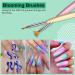 Saviland 8pcs Nail Art Brushes Set - Color Handle Gel Polish Painting Tools for Salon & DIY Manicure - Nail Extension Gel Brush, Liner Brush, Dotting Pen - Buy Online on SooperMarket.com