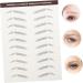FOYTOKI 6pcs Eyebrow Stickers Brown Fake Eyebrows Makeup Eyebrow Transfer Black Eyebrow Water Transfer Paper 5.8X1X0.1CM Brown - Buy Online on SooperMarket.com