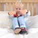 Dotty Fish Soft Leather Fire Engine Toddler Shoes for Boys | Non-Slip Suede Soles | 0-6 Months to 4-5 Years - Buy Online on SooperMarket.com