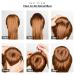 8pcs Hair Donut Bun Maker Set - FANDAMEI Dark Brown & Beige Bun Makers with Hair Elastic Bands and Pins - Buy Online on SooperMarket.com