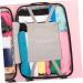 WOONEKY Hair Dryer Storage Bag Canvas Hair Dryer Organizer Bags for Travel Curling Iron Fabric Miss Modeling 33x30cm Light Grey - Buy Online on SooperMarket.com