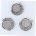 20 pcs Round Bezel Accessory with Pendants Trays Rotate Double-sided Pendant Trinket Keychain Alloy 2.5X2.5cmx2pcs As Shownx2pcs - Buy Online on SooperMarket.com
