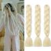 Gairyan 24 "Jumbo Braids Extensions Kunsthaar For single -braid hair extensions 3 bundle of braiding hair ombre synthetic hair braids braid extensions box braid crochet twists 300g (bleached blond) 60 cm (3 pieces) bleached blonde