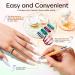 Modelones Chrome Nail Powder Set - White Pearl Effect 4Pcs Powder, Silicone Brush, Cotton Swabs & Color Display Sticks - Buy Online on SooperMarket.com
