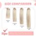 Vlasy Clip in Hair Extensions Human Hair 14 Inch Light Grey# - 7 Piece Seamless Thick Weft Real Hair Clips for Women -70g - Buy Online on SooperMarket.com