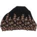 Soft Vintage Black Turban Head Wrap - Comfortable Embroidered Hair Turban for Everyday Use - Ideal Gift - Buy Online on SooperMarket.com