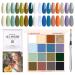 Solid gel for nails 16 colors nail polish pallet with brush solid cream gel nail polish pallet upgrade cream pudding gel polish palette nail kit gel paint nail art - valley green green