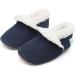 Dotty Fish Suede Baby Slippers | Warm Fleece Lined | Non-Slip Soft Sole for Boys and Girls | Navy | 2-3 Years - Buy Online on SooperMarket.com