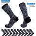 Enerwear Men's Cotton Crew Socks 10-13, 10-Pack - Moisture Wicking, Heavy Cushion, Black Heel/Grey Foot - Buy Online on SooperMarket.com
