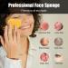 50-Count Compressed Natural Facial Sponges - Reusable Exfoliating and Makeup Removal Sponge Set with Storage Jar - Yellow - Buy Online on SooperMarket.com