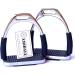 Amidale Flexi Safety Stirrups Horse Riding Bendy Irons Stainless Steel Black Treads 4.5 Inches - Buy Online on SooperMarket.com