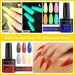 Lavender Violets 42 Piece Gel Nail Polish Set with Fluorescent Finish - UV/LED Soak-Off Formula - Includes Glossy, Matte, Diamond, and Glow in the Dark Top Coats - Full Range Shades - C955 Sunflowers - Buy Online on SooperMarket.com