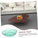 COOLHIYA Fruit Tray Glass Food Container Food Tray Terrarium nut Serving Tray Dessert Bowl Salad Bowl Counter Green 23.5X23.5X6CM - Buy Online on SooperMarket.com