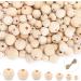 UOONY 800pcs Wooden Beads for Crafts 7 Sizes Unfinished Natural Wood Beads Wooden Beads Bulk 6mm  8mm  10mm  12mm  14mm  16mm  20mm Beads for Garland Macrame Jewelry Making DIY Farmhouse Decor