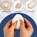 Whaline 4 Pack Velour Powder Puff - 2.9 Inch Washable Cotton Puffs with Ribbon & Case for Foundation Body & Loose Powder (White - Buy Online on SooperMarket.com