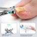 Senior Toenail Clippers Set for Thick Nails - Featuring Ingrown Toenail Tool, Wide Opening Clipper, Rotary Fingernail Clipper, Leather Case & File - Black - Buy Online on SooperMarket.com