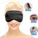 Silk Heated Eye Mask - USB Steam Warm Compress for Dry Eyes | Adjustable Temp Sleep Mask for Puffy Eyes | Relieves Chalazion, Blepharitis, Stye | 2 Pieces (Black/Grey) - Buy Online on SooperMarket.com