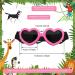 2 Pcs Small Dog Sunglasses UV Protection Heart Goggles for Dogs - Pink/White - Buy Online on SooperMarket.com