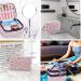 Mikytoper 3 PCS Double Layer Makeup Bags with Diamond Pattern Travel Toiletry Bags - Pink - Buy Online on SooperMarket.com