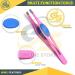 Surgi-Grade Stainless Steel Slant Pink Tweezers for Eyebrows - Precision Tool for Ingrown Hair Removal | G.S Online Store - Buy Online on SooperMarket.com
