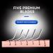 Premium Men's Disposable Razors - 5 Blade Razor with Handle & Cartridges for Smooth Shaving | International Shipping Available - Buy Online on SooperMarket.com