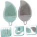Healeved 6 Pcs Silicone Shampoo Massage Brush Set - Scalp Massager & Body Scrubber for Babies and Men - Buy Online on SooperMarket.com