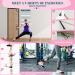 Multifunctional Pilates Bar Kit with Resistance Bands | Portable Home Gym Set for Women | Full Body Workouts | Heavy-Duty Metal Adjustment Buckle | Pink - Buy Online on SooperMarket.com