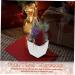 HOMSFOU 2pcs Christmas Simulation Potted Plant Artificial Plant for Desk Decor Festival Potted Plant Adornment Fake Christmas Plants with Fake Flowers Plastic Sisal Tree Outdoor Office Goldenx2pcs 21X11cmx2pcs - Buy Online on SooperMarket.com