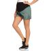 Foucome Maternity Quick-Dry Over Belly Yoga Shorts - Green/Grey, Small - Buy Online on SooperMarket.com