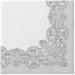 PAW 3-Layer Colorful Napkins (33x33 cm) - 20 Pieces for Communion Weddings Confirmations & Celebrations | Royal Lace Silver Design - Buy Online on SooperMarket.com