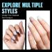 TOMICCA Soft Gel Nail Tips 510PCS Clear Half Matte Full Cover Nail Tips - Short Square Oval | Pre-Buff, No File, Traceless for Nail Extensions | Nail Art Salon & Home DIY - 12 Sizes - Buy Online on SooperMarket.com